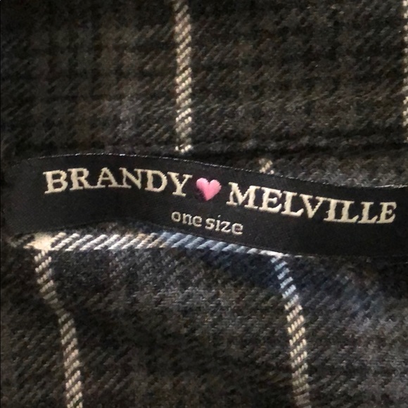 Dark Gray Brandy Melville flannel. - Picture 3 of 3